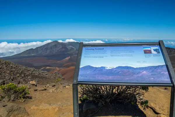 Maui Usa August 2019 Der Fehlende Wegweiser Zum Gipfel — Stockfoto