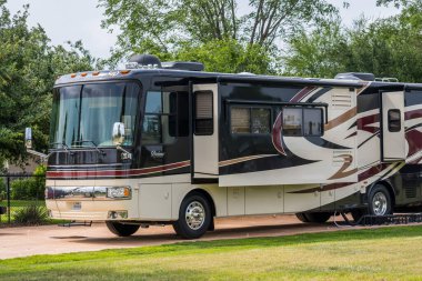 Rio Grande Valley SP, USA - April 16, 2019: Enjoying the captivated view from our RV