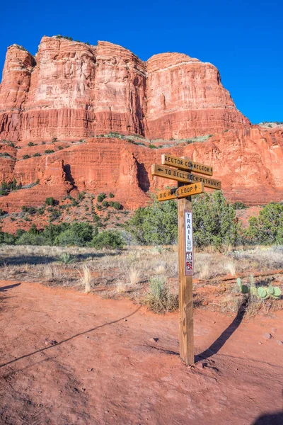 stock image Sedona, AZ, USA - Oct 10, 2019: The different kinds of trials going to its scenic destination