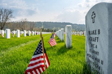Deadwood, SD, USA - 30 Mayıs 2019: Moriah Dağı Mezarlığı