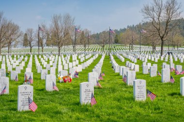 Deadwood, SD, USA - 30 Mayıs 2019: Moriah Dağı Mezarlığı