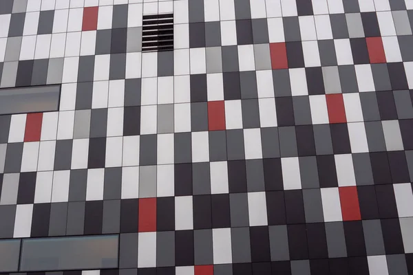 Dikdörtgenlerden bir duvar. Bina. Krakow.