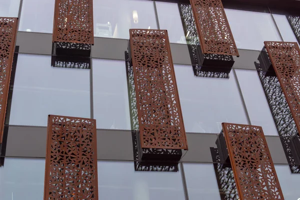 Dikdörtgenlerden bir duvar. Bina. Krakow.