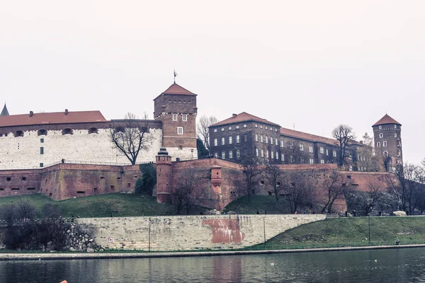 Ένας τοίχος από ορθογώνια. Building.Kraków — Φωτογραφία Αρχείου
