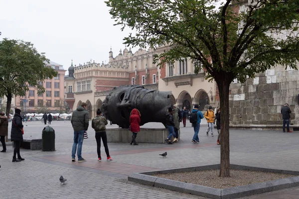 Ściana prostokątów. Budownictwo. Kraków — Zdjęcie stockowe