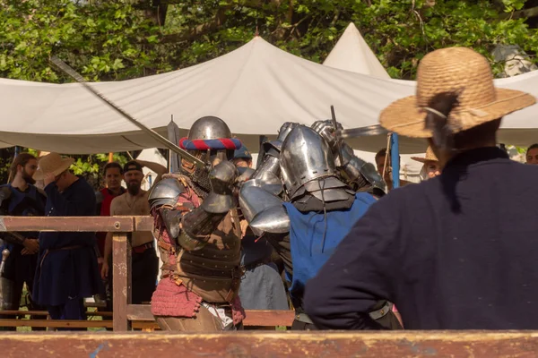 Bytom, Silesia, Poland 01/09/2019 Medieval fair. Demonstrations — Stock Photo, Image