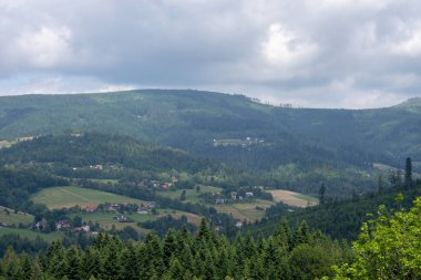 ilkbaharda dağ manzarası.