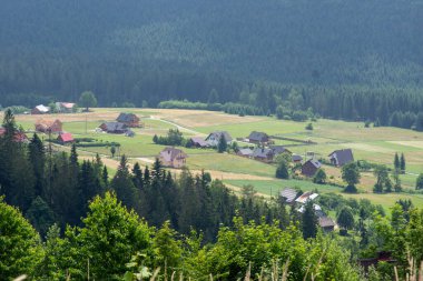 Milowka. Silezya Beskid Dağları manzarası