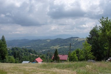 Milowka. Silezya Beskid Dağları manzarası