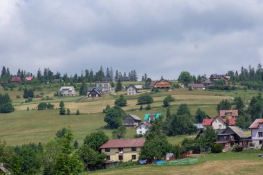 Milowka. Silezya Beskid Dağları manzarası