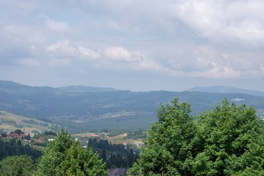 Milowka. Silezya Beskid Dağları manzarası