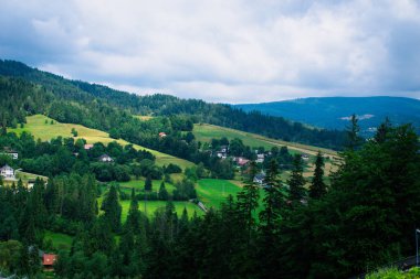 Milowka. Silezya Beskid Dağları manzarası