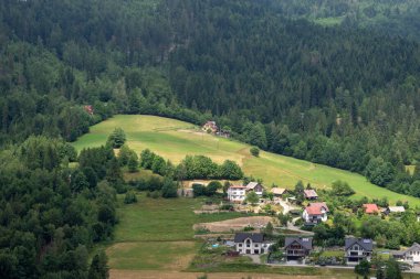 Milowka. Silezya Beskid Dağları manzarası