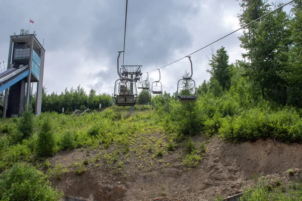 Wisla, Polen, 28. Juni 2019: die adam malysz schanze in. — Stockfoto