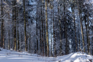 Czantoria 'nın zirvesinden kış manzarası