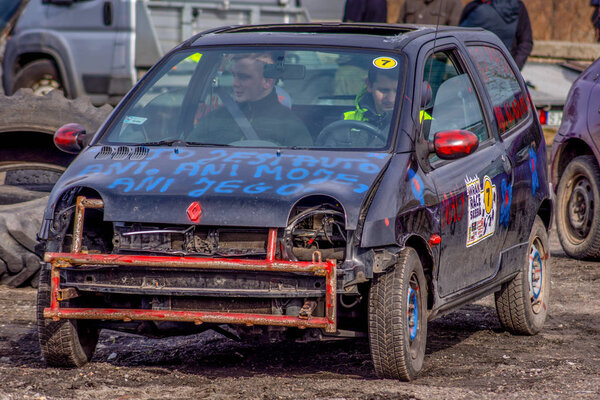 Gliwice, Poland 10 March 2019 Wreck Race Silesia. Wreck car raci