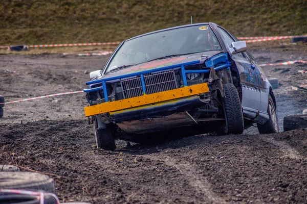 Мбаппе, Польша 10 марта 2019 года Wreck Race Silesia. Wreck car raci — стоковое фото