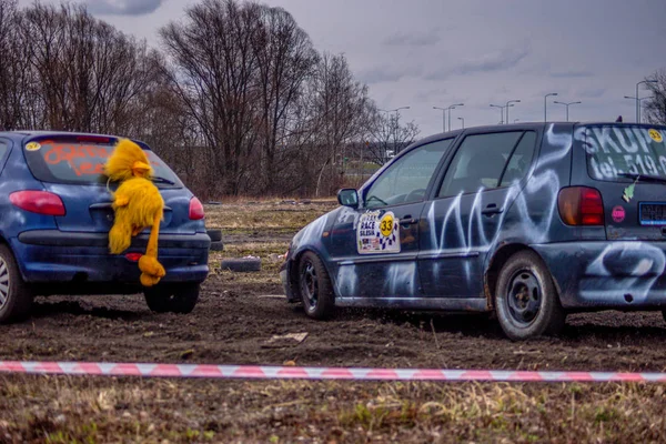 Мбаппе, Польша 10 марта 2019 года Wreck Race Silesia. Wreck car raci — стоковое фото