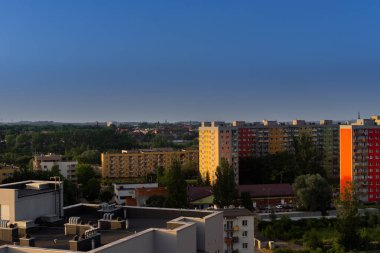 MIasto Bytom manzarası. Bytom Szombierki. Güzel