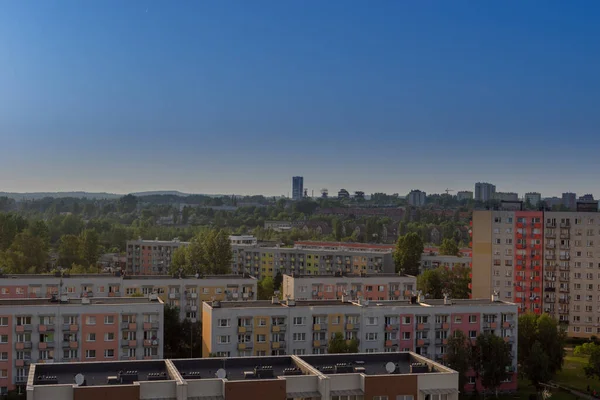 MIasto Bytom manzarası. Bytom Szombierki. Güzel