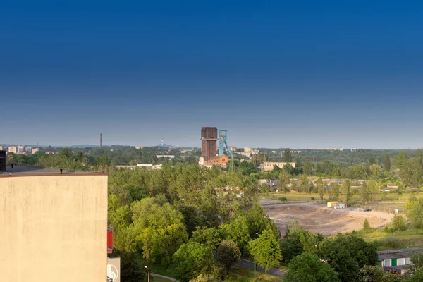 MIasto Bytom manzarası. Bytom Szombierki. Güzel