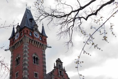 Plawniowice Polonya 08 Mart 2020. Plawniowice Park 'taki saray ve park kompleksi