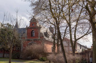 Plawniowice Polonya 08 Mart 2020. Plawniowice Park 'taki saray ve park kompleksi