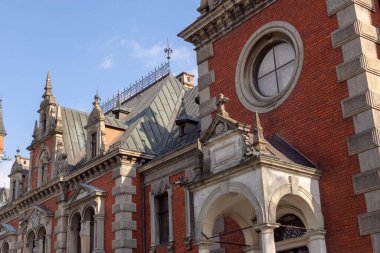 Plawniowice Polonya 08 Mart 2020. Plawniowice Park 'taki saray ve park kompleksi