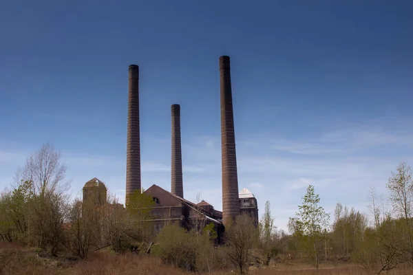 Elektrownia Szombierki Niem Kraftwerk Oberschlesien Kraftwerk Bobrek — Zdjęcie stockowe