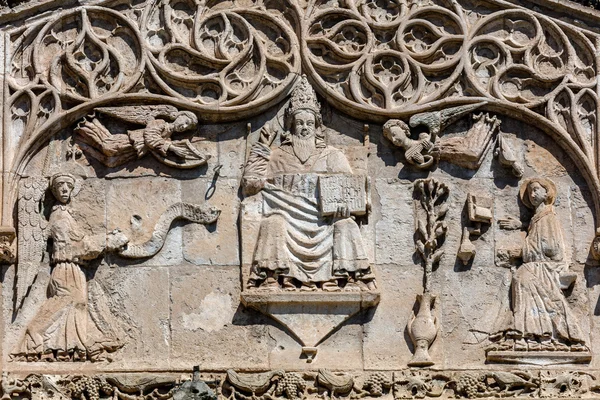 Escultura pórtico da Catedral de Palermo — Fotografia de Stock