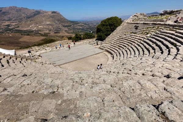 Antico Teatro Greco di Segesta — Foto Stock