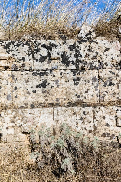 Kamenná zeď Selinunte — Stock fotografie