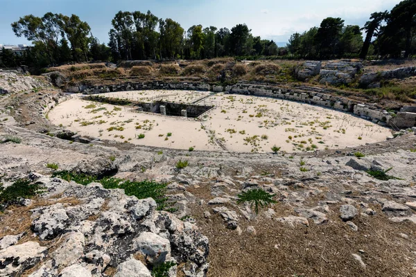 Anfiteatro romano em Siracusa, Sicília — Fotografia de Stock