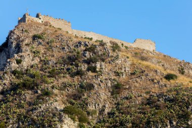 Saracen kale Taormina, Sicilya, İtalya