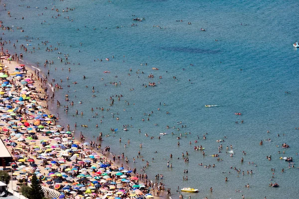 Cefalu's beach in Sicily, Ital — Stock Photo, Image