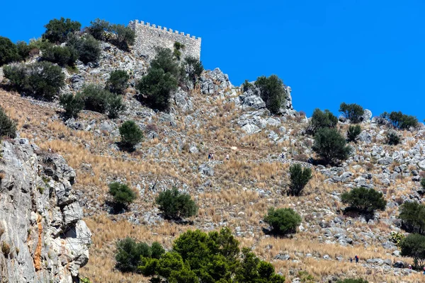 Castello della Rocca in Cefalu, Sicilië, Italië — Stockfoto