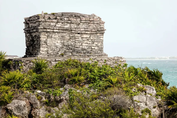 Tulum tapınakta rüzgarlar tanrısı — Stok fotoğraf