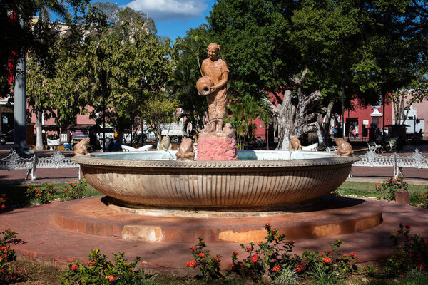 Fountain in the Francisco Canton Park in Valladolid