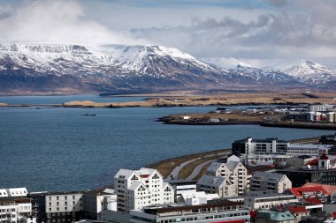 Reykjavik, İzlanda'nın başkenti görünümünü