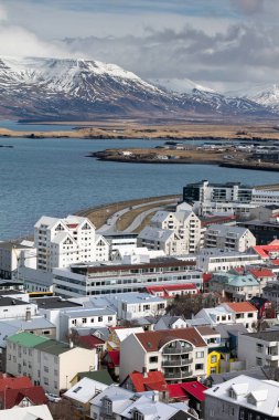 Reykjavik, İzlanda'nın başkenti görünümünü