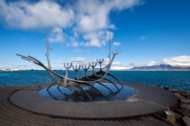 Güneş Voyager heykel Reykjavik, İzlanda
