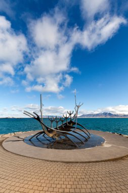 Güneş Voyager heykel Reykjavik, İzlanda
