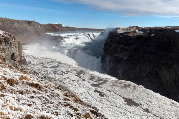 Gullfoss vattenfallet i sydvästra Island — Stockfoto