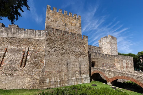 Zamek Sao Jorge w Lizbonie, Portugalia — Zdjęcie stockowe