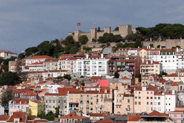 Blick auf Lissabon, portugal vom santa justa lift — Stockfoto