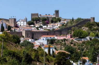 Obidos kale bölgesinde Leiria, Portekiz