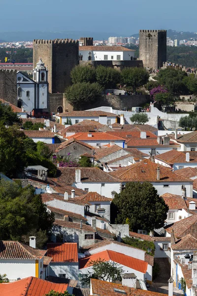 Castello di Obidos nel distretto di Leiria, Portogallo — Foto Stock