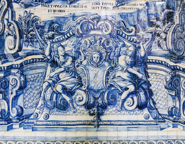 Azulejo paneel in de kathedraal van Porto, Porto, Portugal — Stockfoto