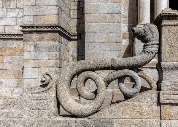 Змеиная балюстрада собора Порту — стоковое фото
