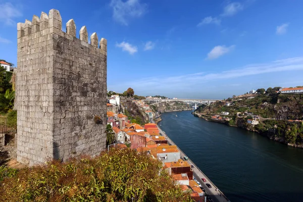 Fernandina wall in porto, portugal — Stockfoto